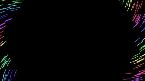 Exploding Rainbow Lines Expanding Stripes Burst Video stock 291068680