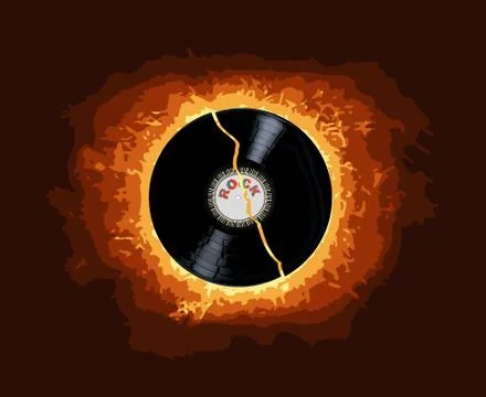 Exploding Record Illustrazione stock