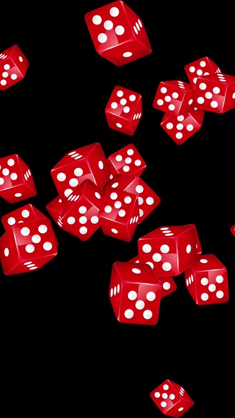 Exploding Red Dice Bursting Across Black Background Vertical Animation 스톡 동영상 347345041