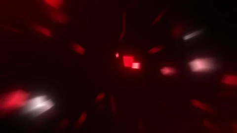 Exploding Red Glowing Abstract Particle Squares Loop Stock Footage 335327700