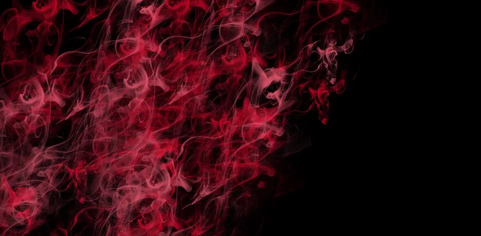 Exploding Red Smoke on Right Edge 스톡 일러스트