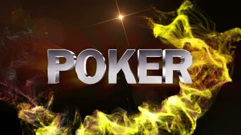 Exploding Silver Poker Text Animation Vídeos de archivo 212302478