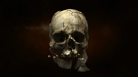 Exploding skull with bullet in slow motion Stock Footage