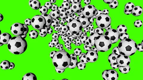 The exploding soccer ball, 3d Rendering Video stock 141640123