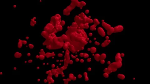 Exploding sphere 3d animation.  Isolated with black and white alpha Video stock 236914801