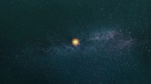 Exploding star destroying camera/satellite Stock Footage 140195821