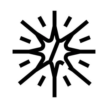 Exploding starburst firework icon for celebration Stock Illustration