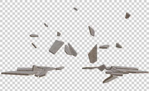 Exploding stone pavement debris 스톡 일러스트