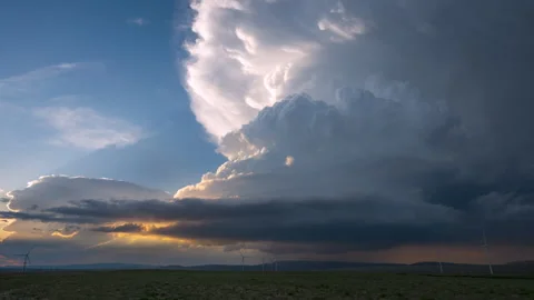Exploding Supercell in Wyoming Stock Footage 278284451
