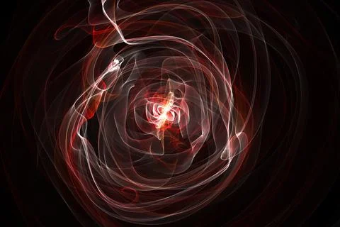 Exploding supernova , forminng of nebula. Black hole in the center of galaxy. Stock Illustration