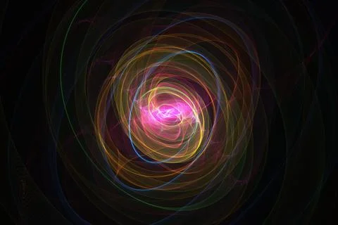 Exploding supernova , forminng of nebula. Black hole in the center of galaxy. イラスト素材