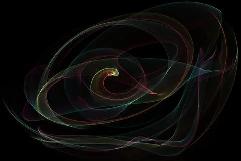 Exploding supernova , forminng of nebula. Black hole in the center of galaxy. Stock Illustration