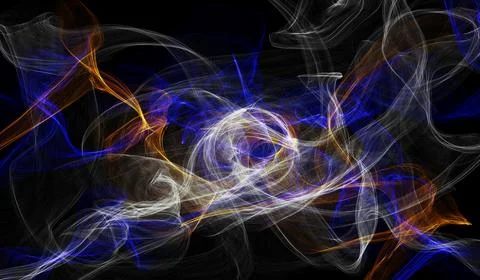 Exploding supernova, forminng of nebula. Black hole in the center of galaxy.  Illustrazione stock