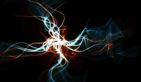 Exploding supernova , forminng of nebula. Black hole in the center of galaxy. Illustrazione stock