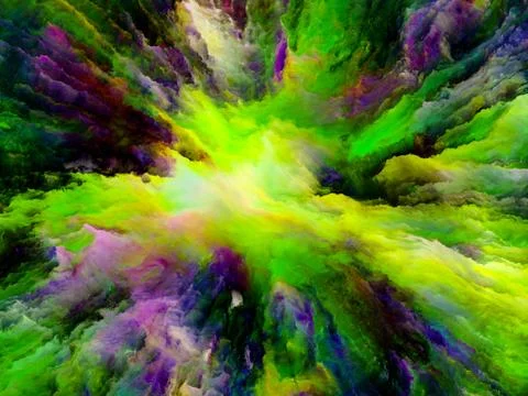 Exploding Surreal Paint Stock Illustration