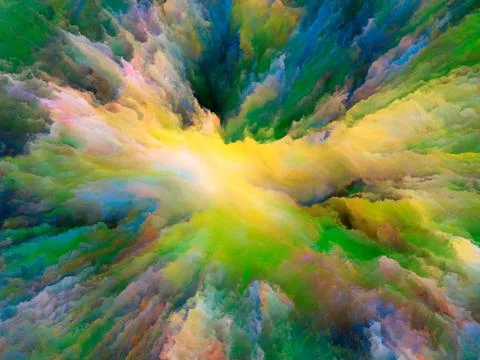 Exploding Surreal Paint 스톡 일러스트