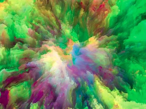 Exploding Surreal Paint Illustrazione stock