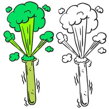 Exploding test tube Stock Illustration