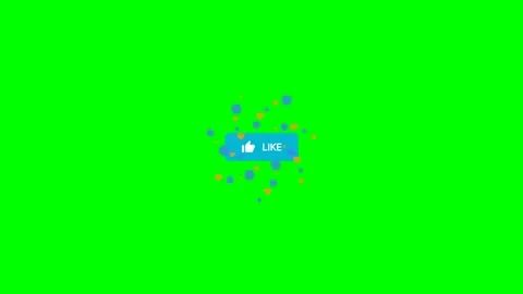 Exploding thumb up like button blast on green screen Vídeo Stock 344371669