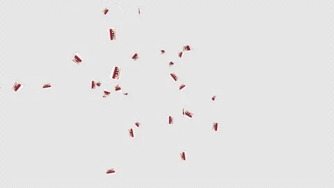 Exploding Vintage Cassette Tape Animation, on Alpha Channel, Loop Stock Footage 306437402