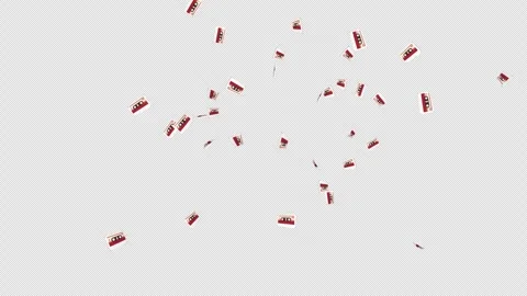Exploding Vintage Cassette Tape Animation, on Alpha Channel, Loop 库存影片 314752234
