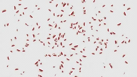 Exploding Vintage Cassette Tape Animation 库存影片 333570394
