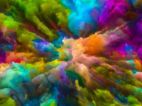 Exploding Virtual Canvas Stockillustratie