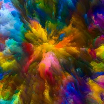 Exploding Virtual Canvas Illustrazione stock