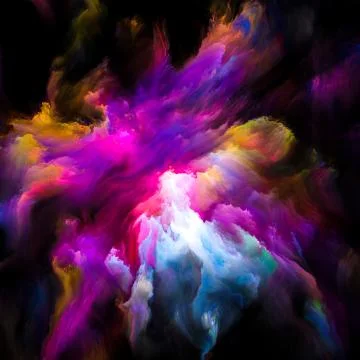 Exploding Virtual Canvas 스톡 일러스트