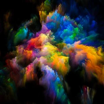 Exploding Virtual Canvas 스톡 일러스트