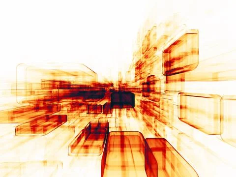 Exploding Virtual Space 스톡 일러스트