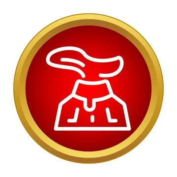 Exploding volcano icon representing nature disaster and eruption 스톡 일러스트