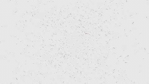 Exploding volumetric 3d colored sticks fly in space on black background with Stock Footage 227097363