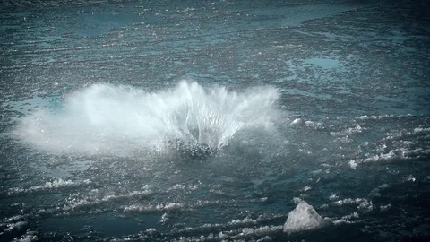 Exploding Water Impact Super Slow Motion Stock Footage 69826573