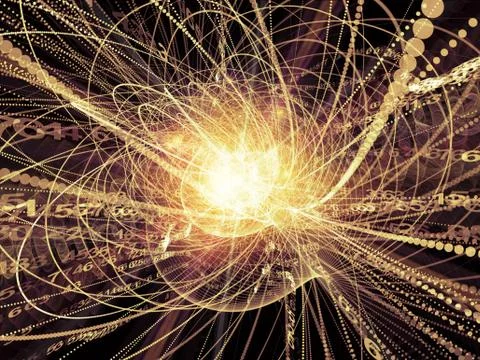 Exploding Wave Particle Stock Illustration