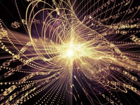 Exploding Wave Particle Stock Illustration