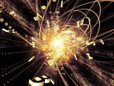 Exploding Wave Particle Stock Illustration