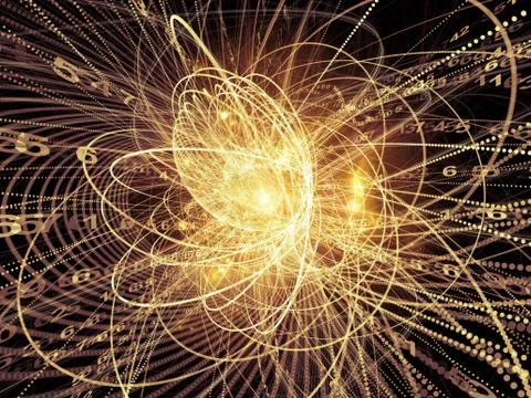 Exploding Wave Particle Illustrazione stock