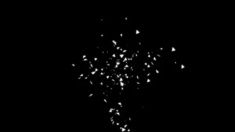 Exploding White Confetti Particles on Black Background, Festive Celebration Loop Stock Footage 327883505
