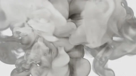 Exploding White Smoke 4K Alpha Stock Footage 237096100