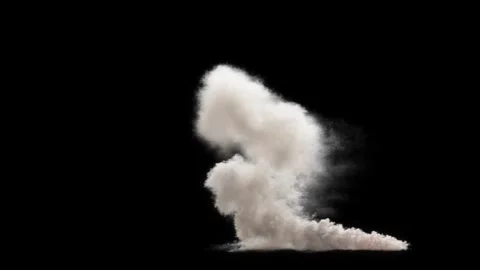 Exploding white smoke rising flow motion graphics element 3d rendering Stock Footage 331411693