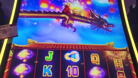 Exploding Wilds Slot Machine Dragon Casino Game Stock Footage 243375137