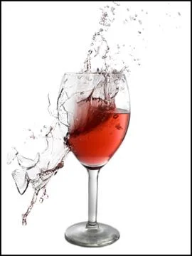 Exploding wine glass Stock Photos