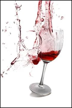 Exploding wine glass Stock Photos