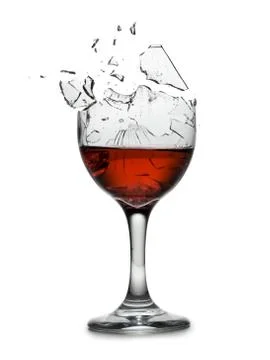 Exploding wine glass 스톡 사진