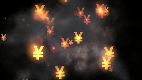 Exploding Yen Symbols with Smoke Animation in 4K 스톡 동영상 313889707