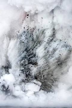 Explodingh lava flow in Hawaii Stock Photos