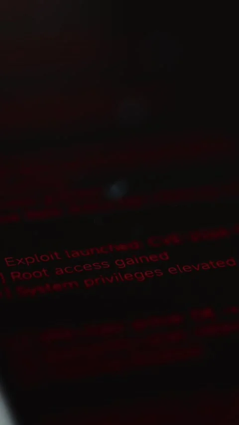 An exploit launched, root access gained. Ethical hacking concept Stock Footage 327899996