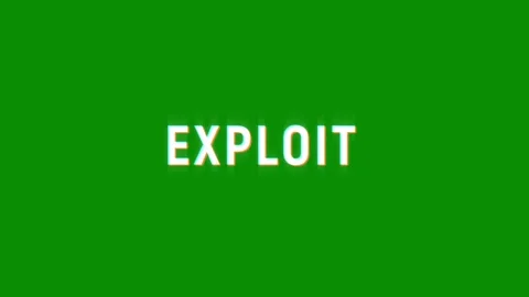 Exploit text word glitch effect loop animation 4K trailer title video effect Stock Footage 312992028