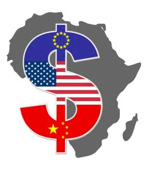 Exploitation of Africa Stock Illustration